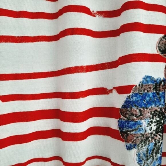 MISS SIXTY Italy Floral & Stripe Tank Top Scoop Neck Sz S Flawed - Picture 6 of 13